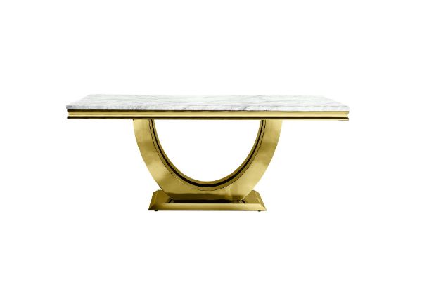 Picture of NUCCIO 180 Dining Table (White & Gold)