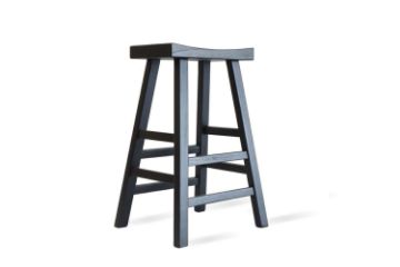 Picture of SADDLE Solid Elm Wood Bar Stool