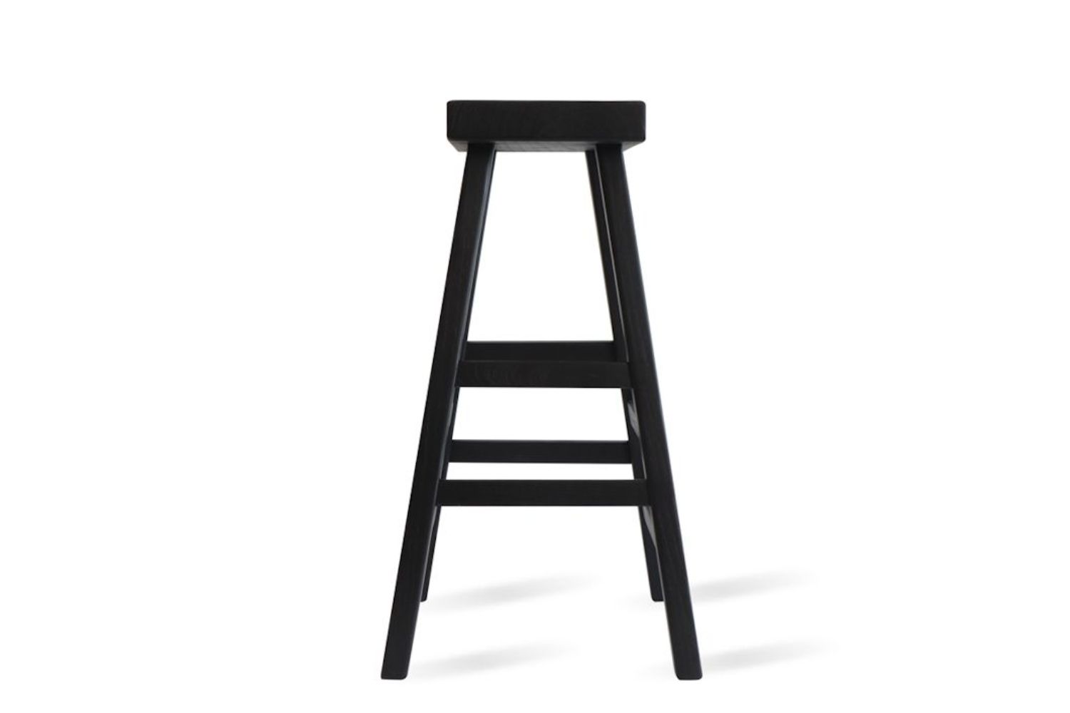 SADDLE Solid Elm Wood Bar Stool