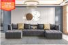 Picture of [FLOOR MODEL CLEARANCE] HALOTINE U-Shaped Velvet Sectional Sofa (Grey)