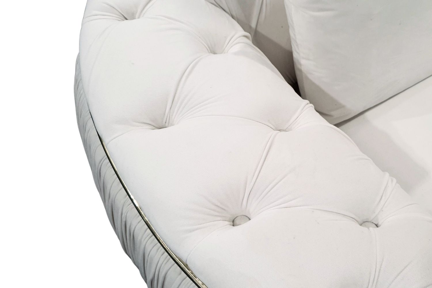 PIEDMONT Chesterfield Velvet Sectional Sofa (Beige)