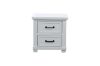 Picture of PURELAND Solid Pine Wood 2-Drawer Bedside Table (White)