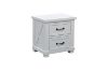 Picture of PURELAND Solid Pine Wood 2-Drawer Bedside Table (White)