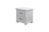 Picture of PURELAND Solid Pine Wood 2-Drawer Bedside Table (White)
