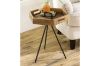 Picture of RUSSELL Hexagonal Reclaimed Pine Wood Tray Side Table