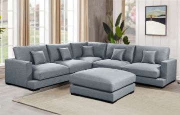 Picture of CARLO Fabric Corner Sofa with Ottoman