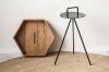 Picture of RUSSELL Hexagonal Reclaimed Pine Wood Tray Side Table