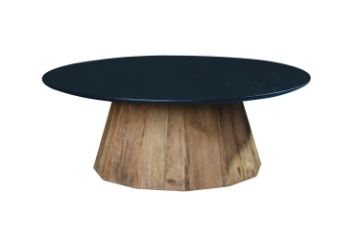 Picture of BETA Reclaimed Pine Wood Round Coffee Table (90cmx90cm)