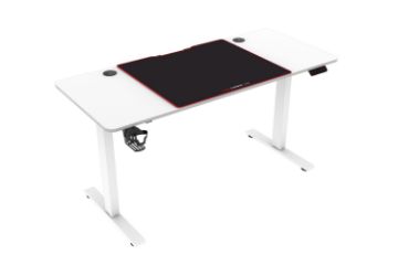 Picture of MATRIX 140 Electric Height Adjustable Standing Desk with Jumbo Mouse Pad (White)