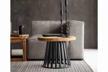 Picture of CARL D60 Reclaimed Pine Wood Round Side Table