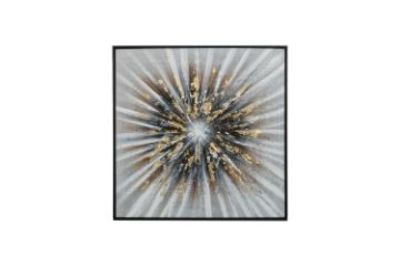 Picture of H84 Hand Oil Painting Canvas Wall Art With Black Frame (80x80cm)