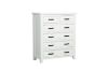 Picture of (FLOOR MODEL CLEARANCE) FRANCO Solid NZ Pinewood 6-Drawer Tallboy (White)