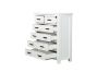 Picture of (FLOOR MODEL CLEARANCE) FRANCO Solid NZ Pinewood 6-Drawer Tallboy (White)