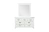 Picture of (FLOOR MODEL CLEARANCE) FRANCO Solid NZ Pinewood 7-Drawer Dressing Table and Mirror (White)