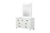 Picture of (FLOOR MODEL CLEARANCE) FRANCO Solid NZ Pinewood 7-Drawer Dressing Table and Mirror (White)