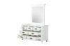 Picture of (FLOOR MODEL CLEARANCE) FRANCO Solid NZ Pinewood 7-Drawer Dressing Table and Mirror (White)