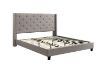 Picture of ELY Fabric Bed Frame in Queen/King Size (Beige)