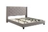 Picture of ELY Fabric Bed Frame (Beige) - Queen