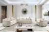 Picture of [FLOOR MODEL CLEARANCE]  PIEDMONT Chesterfield Velvet Sofa Range (Beige) - 3 Seater