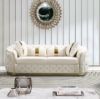 Picture of [FLOOR MODEL CLEARANCE]  PIEDMONT Chesterfield Velvet Sofa Range (Beige) - 3 Seater