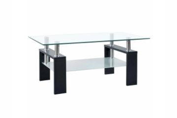 Picture of HORIZON Glass Coffee Table in 2 Sizes (Black Veneer)