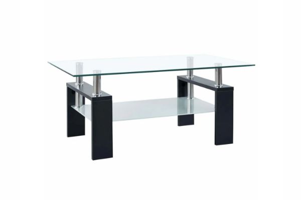 Picture of HORIZON Glass Coffee Table in 2 Sizes (Black Veneer)