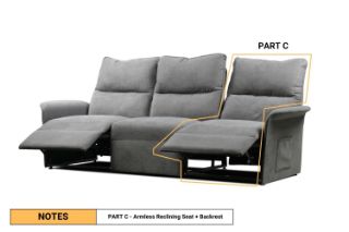 Picture of Galaxy Modular Power Recliner System - Part C  (1R Power Armless Recliner)