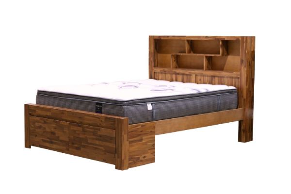 Picture of (FLOOR MODEL CLEARANCE)  MALAGA Storage Bed Frame in Queen Size (Brown)