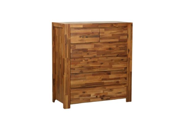 Picture of (FLOOR MODEL CLEARANCE) MALAGA 6-Drawer Tallboy (Brown)