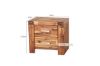 Picture of (FLOOR MODEL CLEARANCE) PHILIPPE Acacia Wood 2-Drawer Bedside Table (Rustic Java Colour) 