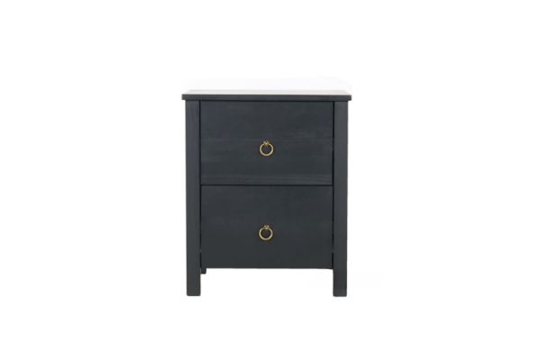 Picture of (FLOOR MODEL CLEARANCE) METRO 2-Drawer Bedside Table (Black)