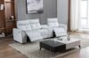 Picture of (FLOOR MODEL CLEARANCE) TOBY Air Leather Home Theater Sofa with USB Port and Reading Lamp