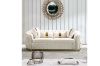 Picture of [FLOOR MODEL CLEARANCE]  PIEDMONT Chesterfield Velvet Sofa Range (Beige) - 3 Seater