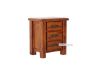 Picture of (FLOOR MODEL CLEARANCE) FOUNDATION 3-Drawer Bedside Table (Rustic Pine) 