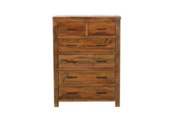 Picture of [FLOOR MODEL CLEARANCE]WOODLAND 6DRW Tallboy (Rustic Brown)