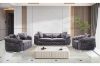 Picture of (FLOOR MODEL CLEARANCE) PIEDMONT Chesterfield Velvet Sofa Range (Grey) - 1 Seater