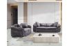 Picture of (FLOOR MODEL CLEARANCE) PIEDMONT Chesterfield Velvet Sofa Range (Grey) - 1 Seater
