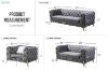 Picture of VIGO 3/2/1 Seater Chesterfield Tufted Velvet Fabric Sofa Range (Grey)