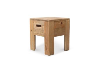 Picture of RUSSELL 100% Reclaimed Pine Wood Stool (40cm Tall)