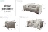Picture of MALMO 3/2/1 Seater Velvet Sofa Range with Pillows (Beige)