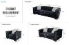 Picture of MALMO 3/2/1 Seater Velvet Sofa Range with Pillows (Black)