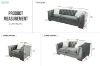 Picture of MALMO 3/2/1 Seater Velvet Sofa Range with Pillows (Grey)