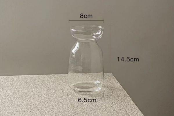 Picture of CONICAL Colourful Glass Vase - Transparent