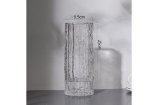 Picture of GLACIER-SHAPED Glass Vase (Transparent) - Short