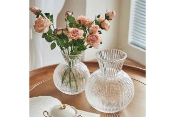 Picture of CHECKERED Big/Small Transparent Glass Vase