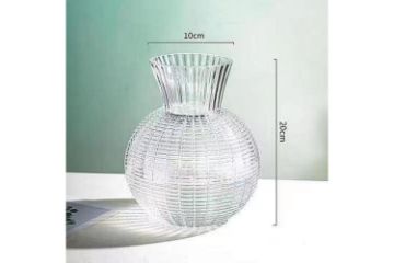 Picture of CHECKERED Transparent Glass Vase - Big