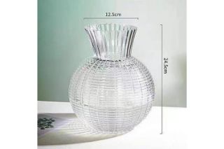 Picture of CHECKERED Transparent Glass Vase - Big