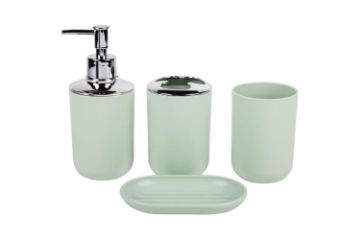 Picture of HOUSEHOLD Bathroom Accessories (Green) - 6-Piece Set