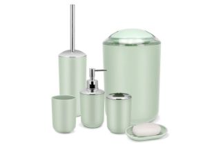 Picture of HOUSEHOLD Bathroom Accessories (Green) - 6-Piece Set