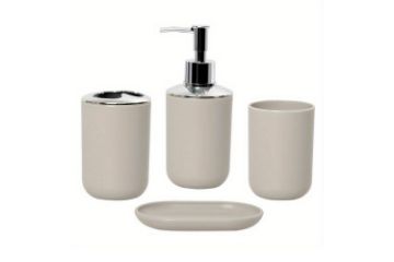 Picture of HOUSEHOLD Bathroom Accessories (Beige) - 4-Piece Set